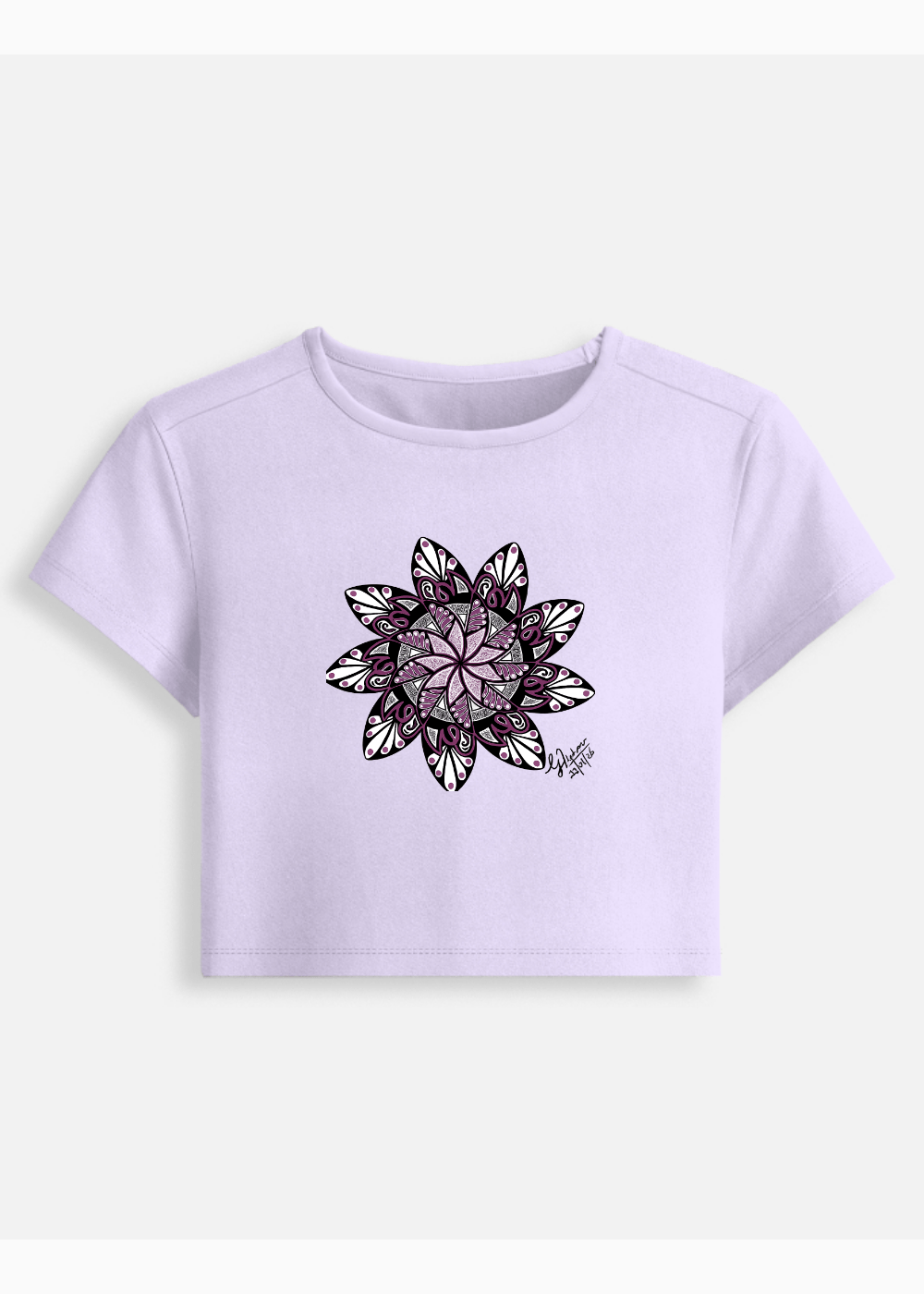 Amethyst Bloom Croptop Purple