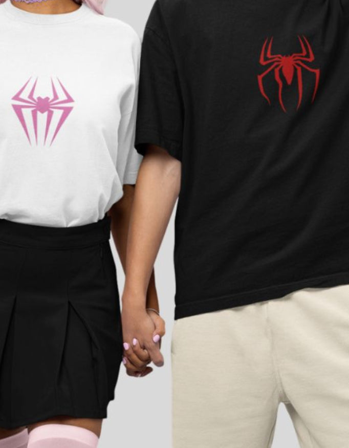 Spiderman & Gwen Oversized Couple T-Shirt