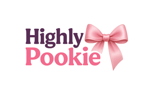 i wanted to say "Highly Pookie 🎀" where ribbon in pink colour
