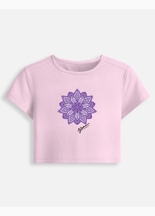 Violet Bloom Pink Croptop