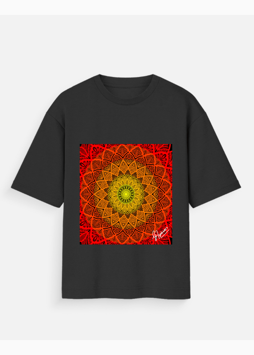 Sunset inspired mandala (Black)